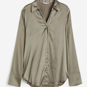 H&M Olive Green Button Down Shirt